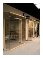 Photo of two study rooms in the burnaby campus library.